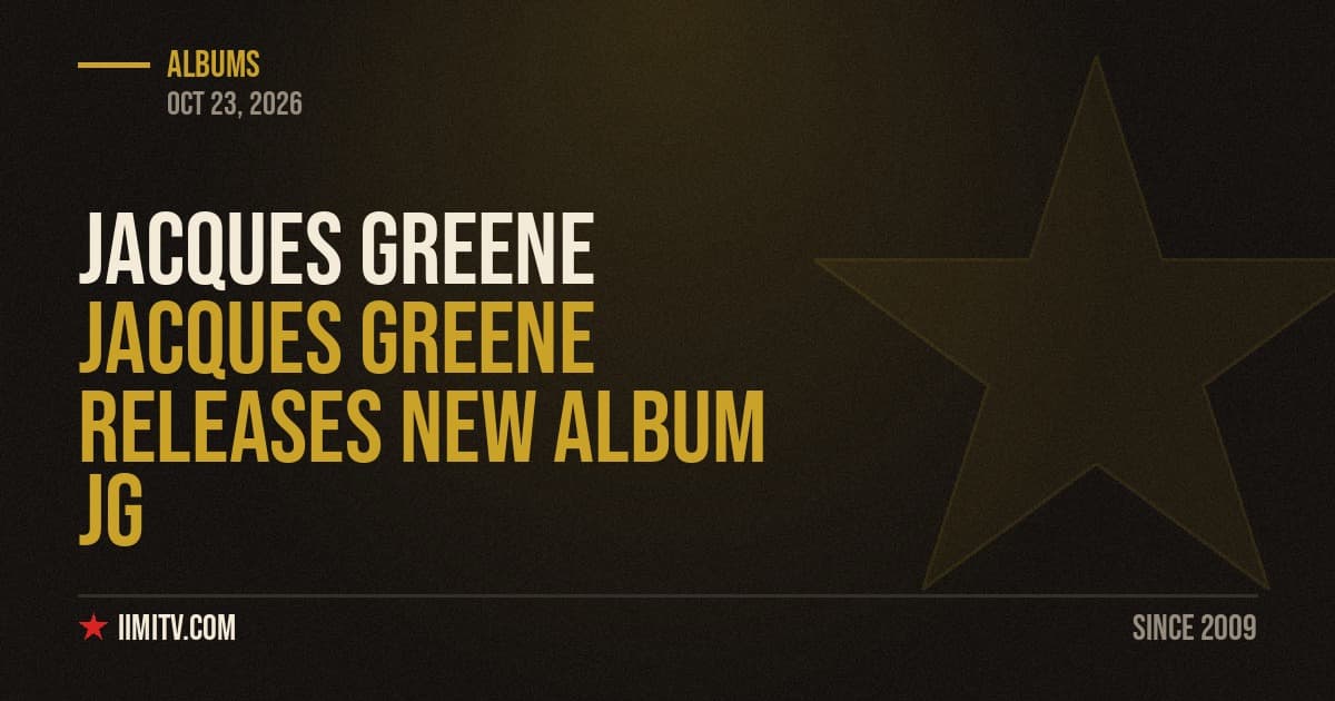 Jacques Greene jg album artwork on an iimiTV branded cover