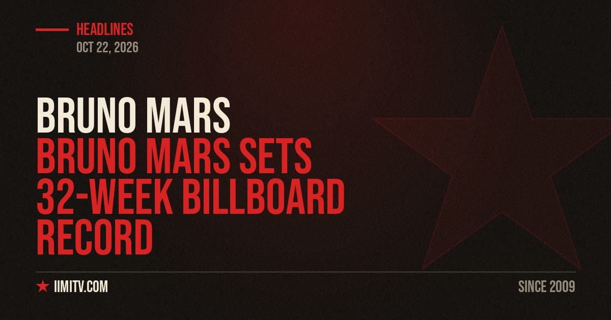 Bruno Mars I Just Might Billboard record iimiTV cover art