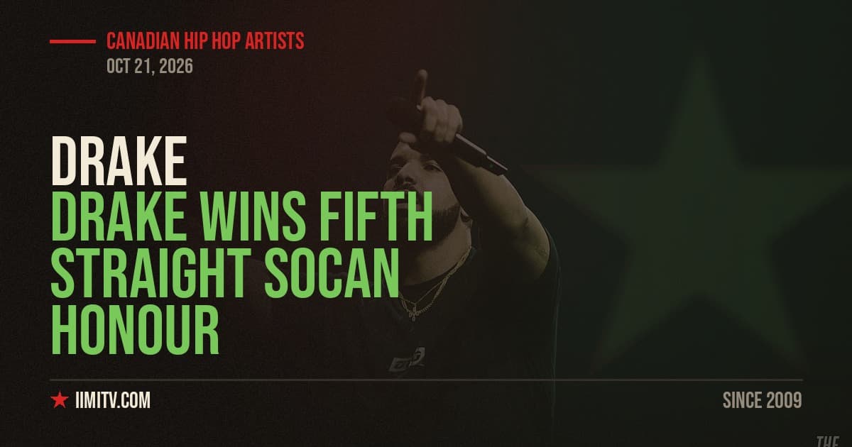 Drake Wins Fifth Straight SOCAN Honour