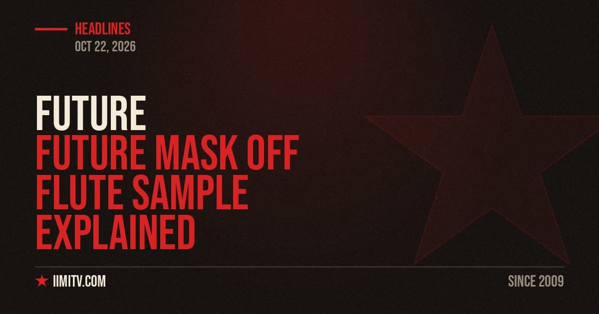 Future Mask Off Flute Sample Explained