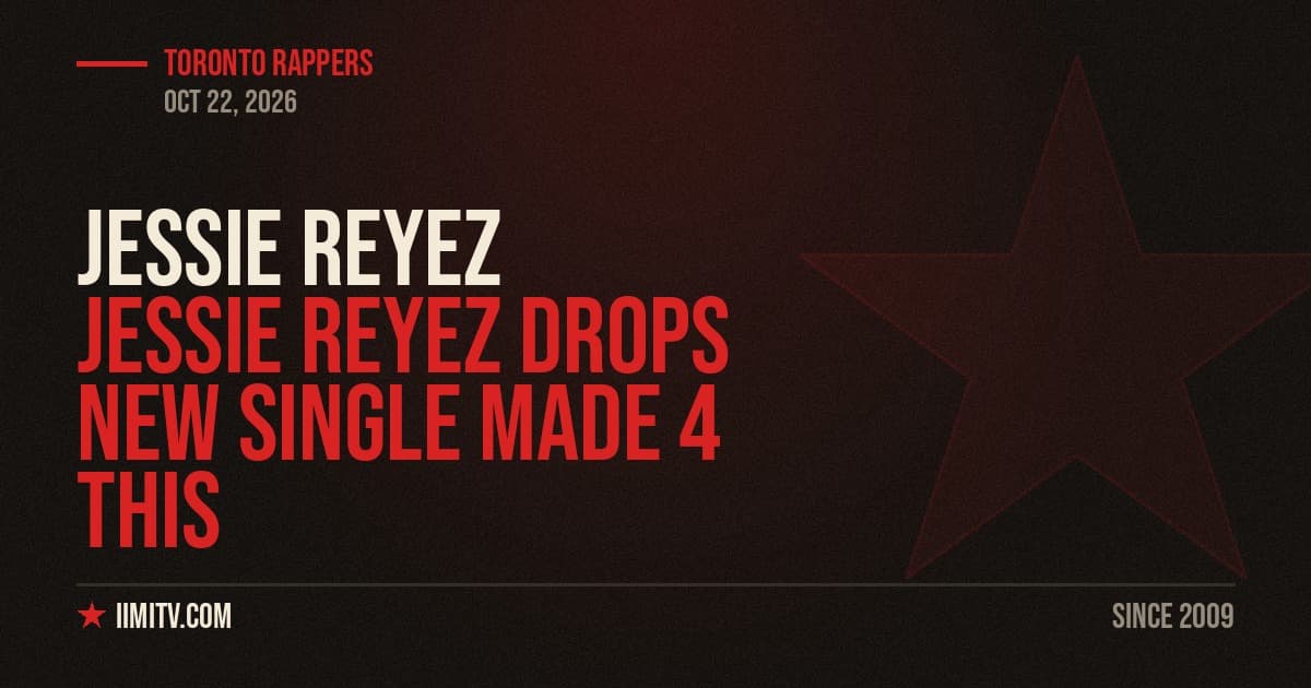 Jessie Reyez MADE 4 THIS single artwork on an iimiTV branded cover