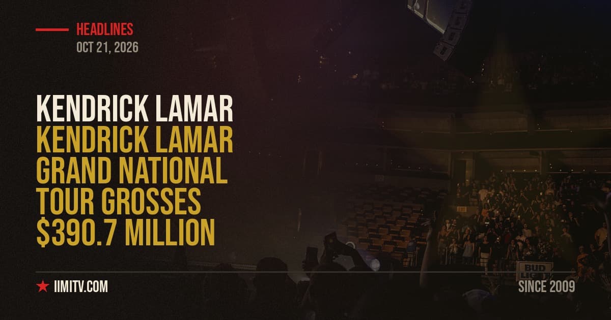 Kendrick Lamar Grand National Tour Grosses $390.7 Million