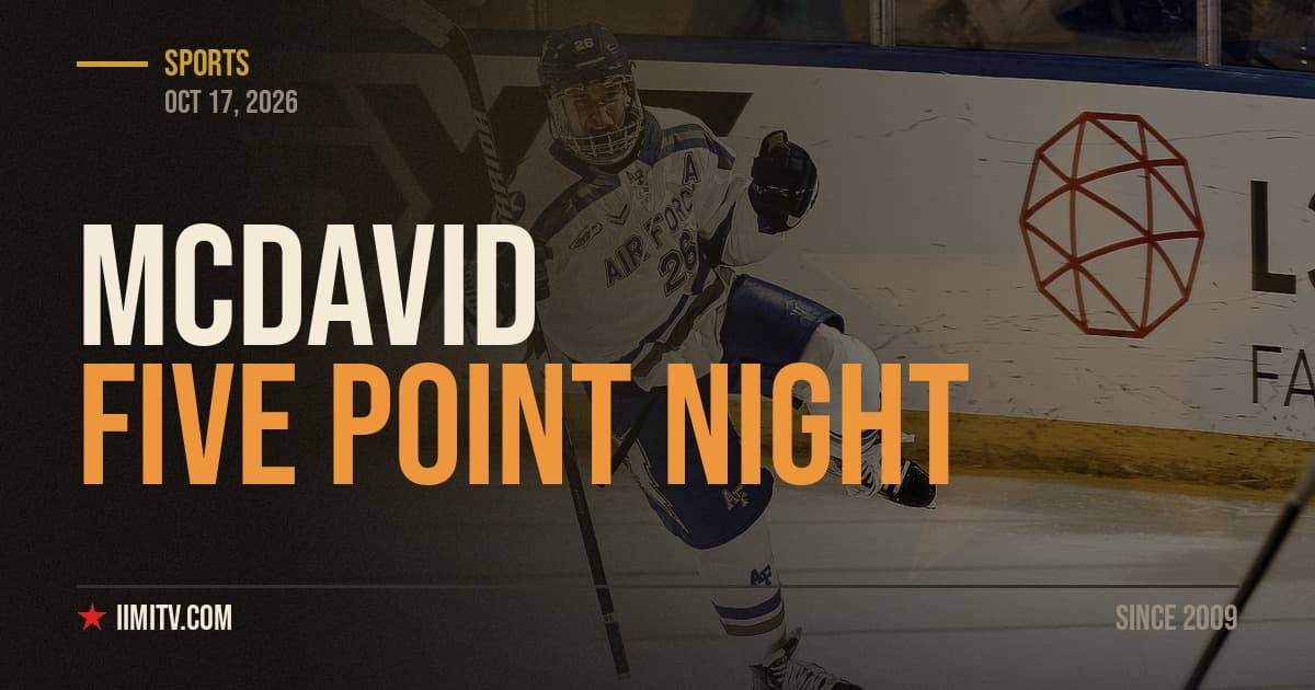 McDavid Records Five Points Against Mammoth