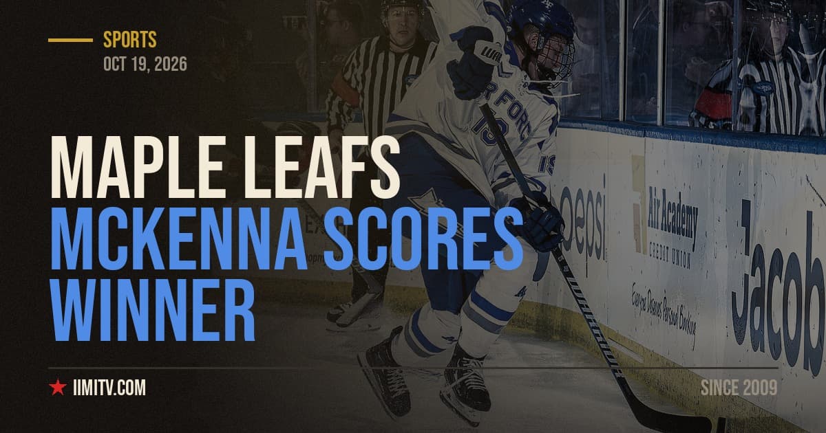 McKenna Scores Winner As Leafs Beat Sharks