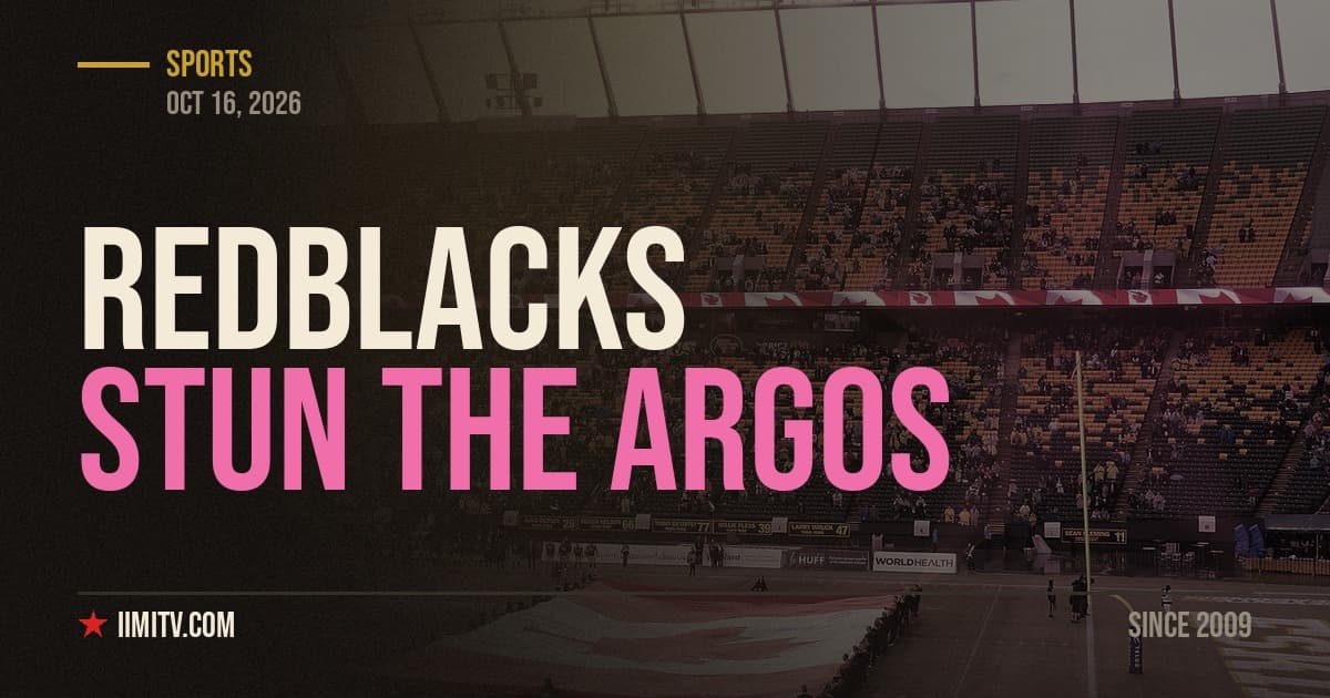Redblacks Stun Argonauts With Late Touchdown