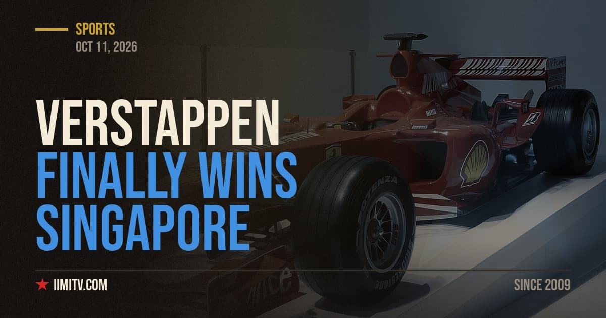 Verstappen Finally Wins Singapore Grand Prix