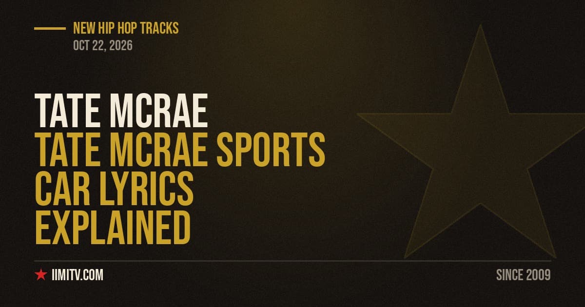 Tate McRae Sports Car iimiTV cover art